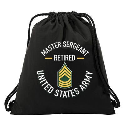 Master Sergeant Msg Retired Army Military Retirement Drawstring Bag