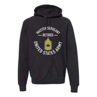 Master Sergeant Msg Retired Army Military Retirement Premium Hoodie