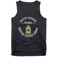 Master Sergeant Msg Retired Army Military Retirement Tank Top