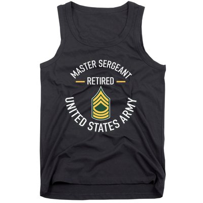 Master Sergeant Msg Retired Army Military Retirement Tank Top