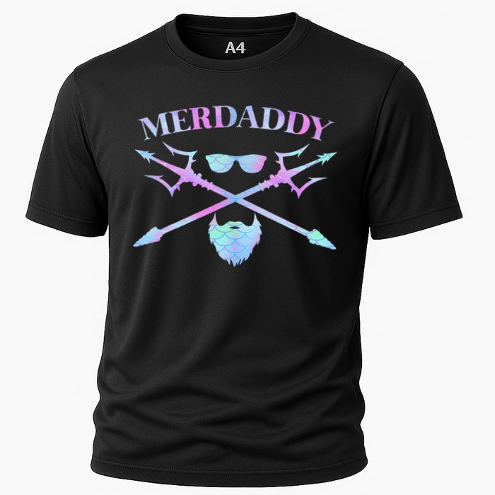 Merdaddy Security Merman Merdad Daddy Costume Father's Day Cooling Performance Crew T-Shirt