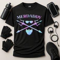 Merdaddy Security Merman Merdad Daddy Costume Father's Day Cooling Performance Crew T-Shirt