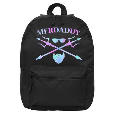Merdaddy Security Merman Merdad Daddy Costume Father's Day 16 in Basic Backpack
