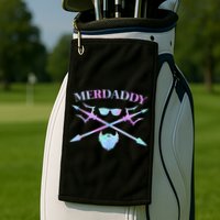 Merdaddy Security Merman Merdad Daddy Costume Father's Day Golf Towel