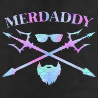 Merdaddy Security Merman Merdad Daddy Costume Father's Day Golf Towel