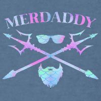 Merdaddy Security Merman Merdad Daddy Costume Father's Day Garment-Dyed Sweatshirt