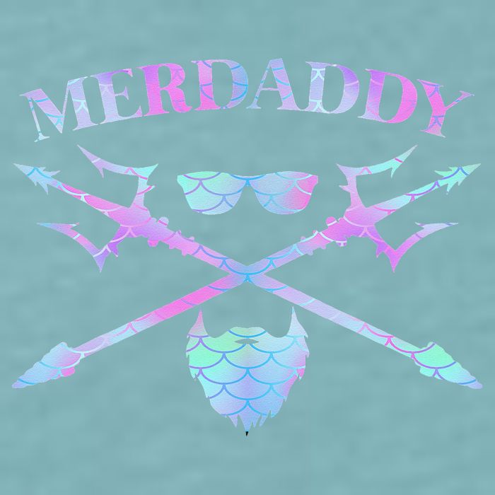 Merdaddy Security Merman Merdad Daddy Costume Father's Day Sueded Cloud Jersey T-Shirt