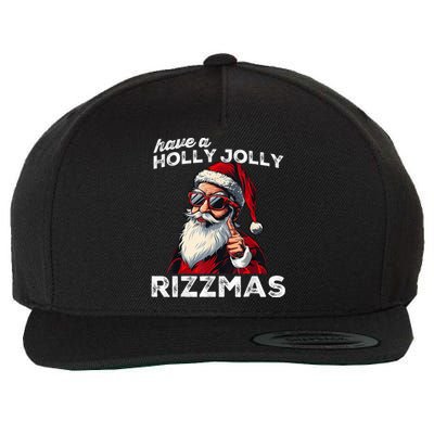 Mewing Santa Mew Funny Santa Meme Riz Z Riz Zmas Christmas Wool Snapback Cap