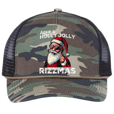 Mewing Santa Mew Funny Santa Meme Riz Z Riz Zmas Christmas Retro Rope Trucker Hat Cap