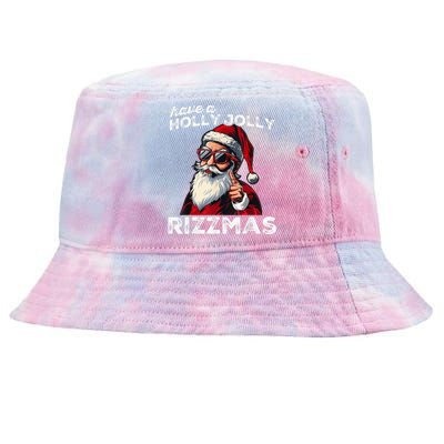 Mewing Santa Mew Funny Santa Meme Riz Z Riz Zmas Christmas Tie-Dyed Bucket Hat