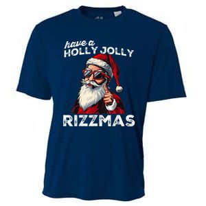 Mewing Santa Mew Funny Santa Meme Riz Z Riz Zmas Christmas Cooling Performance Crew T-Shirt