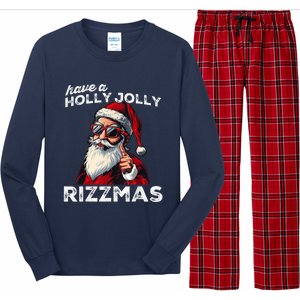 Mewing Santa Mew Funny Santa Meme Riz Z Riz Zmas Christmas Long Sleeve Pajama Set