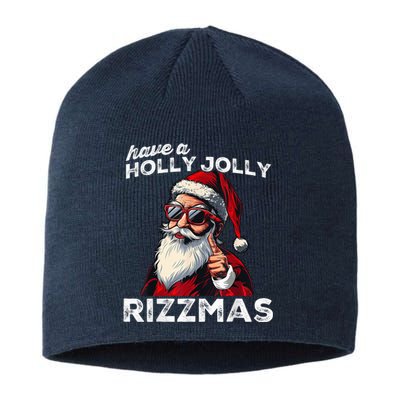 Mewing Santa Mew Funny Santa Meme Riz Z Riz Zmas Christmas Sustainable Beanie