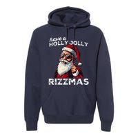 Mewing Santa Mew Funny Santa Meme Riz Z Riz Zmas Christmas Premium Hoodie