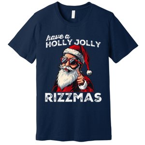 Mewing Santa Mew Funny Santa Meme Riz Z Riz Zmas Christmas Premium T-Shirt