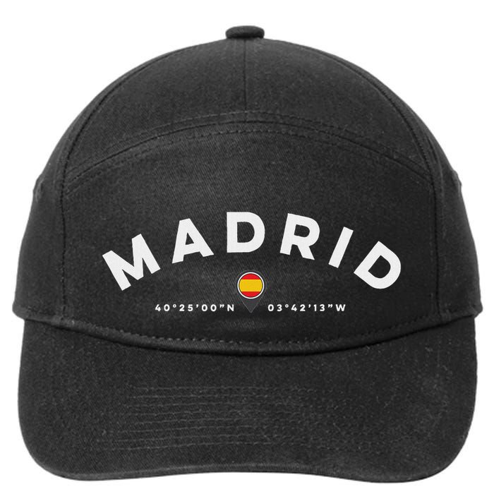 Madrid Spain 7-Panel Snapback Hat