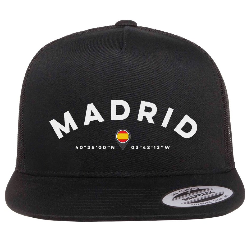 Madrid Spain Flat Bill Trucker Hat