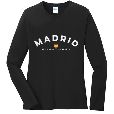 Madrid Spain Ladies Long Sleeve Shirt