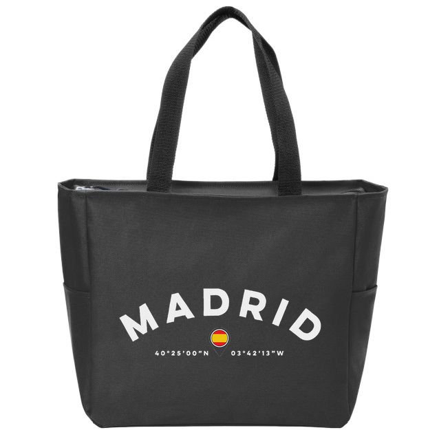 Madrid Spain Zip Tote Bag