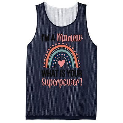 Mamaw Superpower Mamaw Grandmother Appreciation Mesh Reversible Basketball Jersey Tank