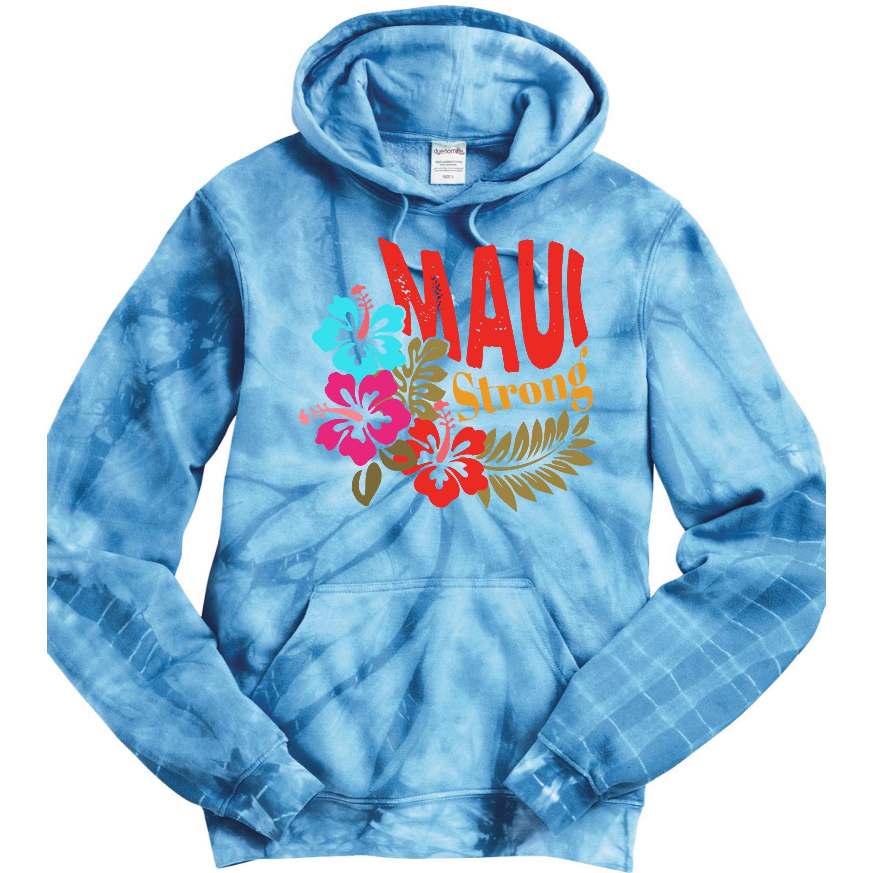 Maui Strong Maui Hawaii Shoreline Wildfire Relief Tie Dye Hoodie