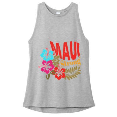 Maui Strong Maui Hawaii Shoreline Wildfire Relief Ladies PosiCharge Tri-Blend Wicking Tank