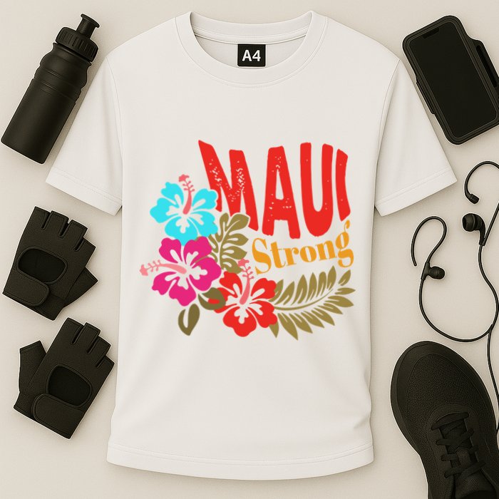 Maui Strong Maui Hawaii Shoreline Wildfire Relief Cooling Performance Crew T-Shirt