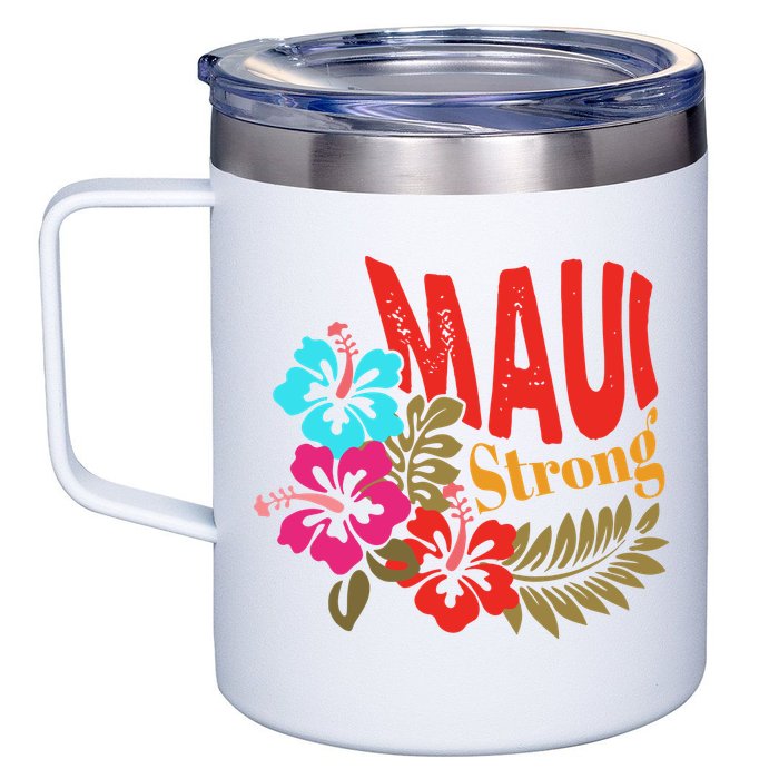 Maui Strong Maui Hawaii Shoreline Wildfire Relief 12oz Stainless Steel Coffee Mug
