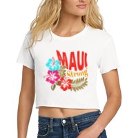 Maui Strong Maui Hawaii Shoreline Wildfire Relief Women's Crop Top Tee