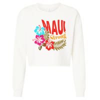 Maui Strong Maui Hawaii Shoreline Wildfire Relief Cropped Pullover Crew