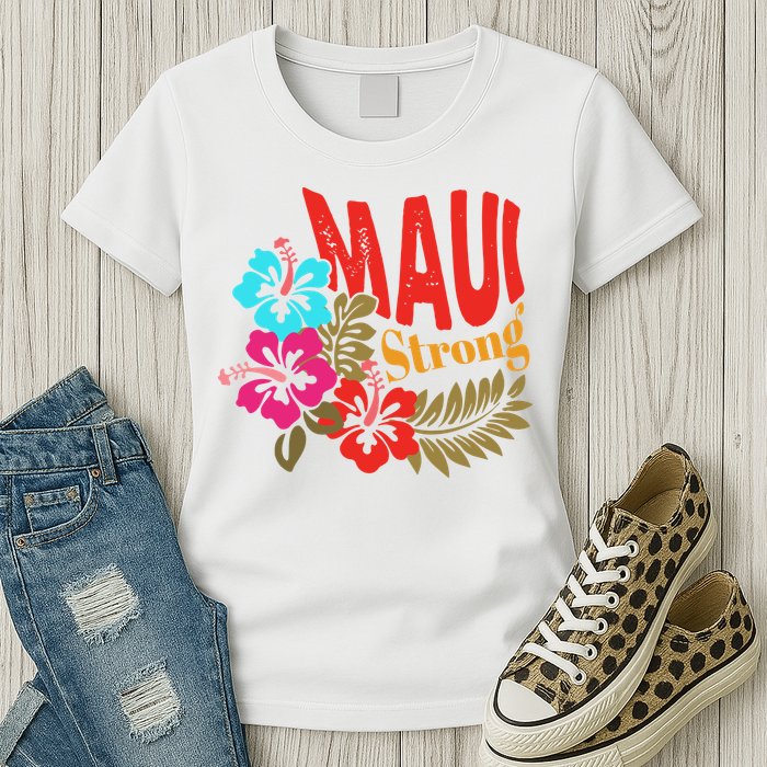 Maui Strong Maui Hawaii Shoreline Wildfire Relief Womens T-Shirt