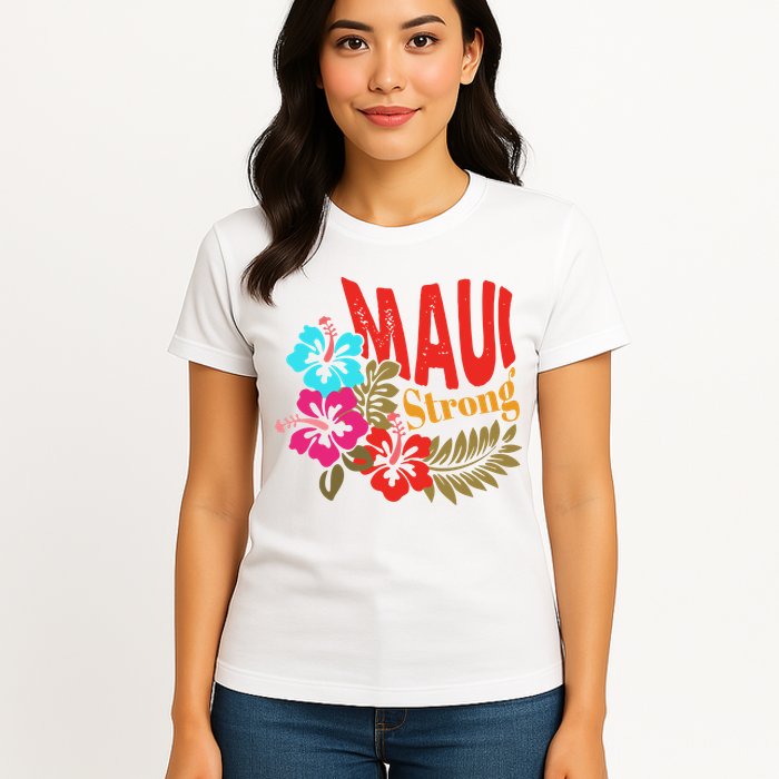 Maui Strong Maui Hawaii Shoreline Wildfire Relief Womens T-Shirt