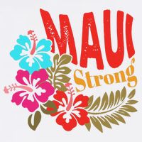 Maui Strong Maui Hawaii Shoreline Wildfire Relief Womens T-Shirt