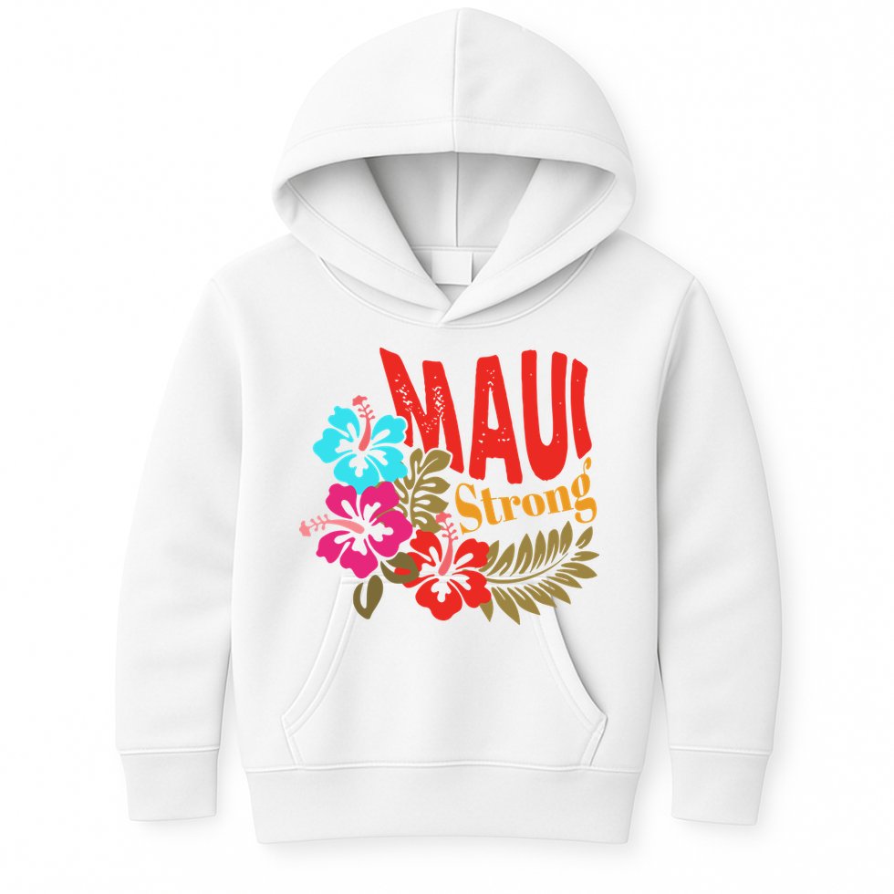 Maui Strong Maui Hawaii Shoreline Wildfire Relief Kids Hoodie