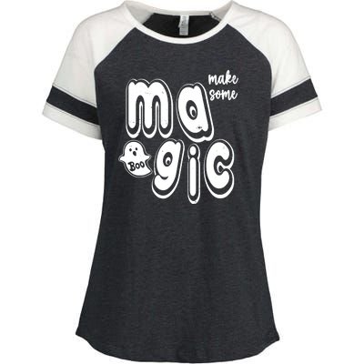 Make Some Magic Halloween Enza Ladies Jersey Colorblock Tee