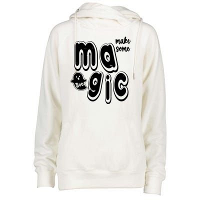 Make Some Magic Halloween Womens Funnel Neck Pullover Hood