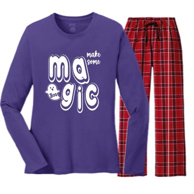 Make Some Magic Halloween Women's Long Sleeve Flannel Pajama Set 