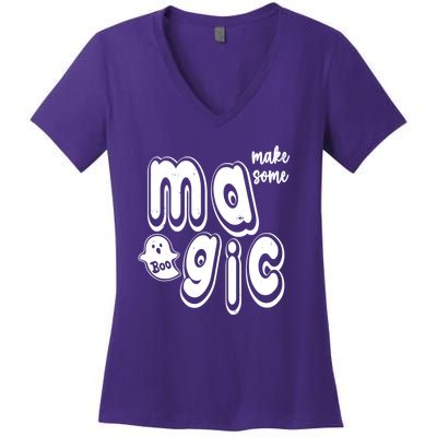 Make Some Magic Halloween Women's V-Neck T-Shirt