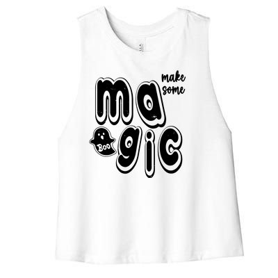 Make Some Magic Halloween Women's Racerback Cropped Tank