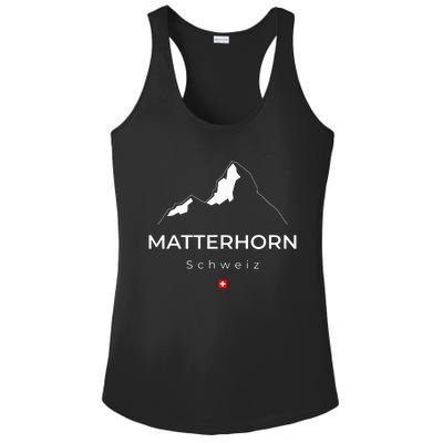 Matterhorn Switzerland Mountains Rock Climbing Hiking Ladies PosiCharge Competitor Racerback Tank