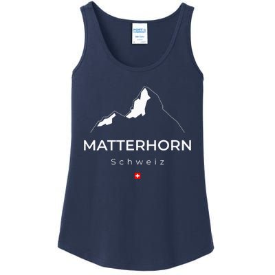 Matterhorn Switzerland Mountains Rock Climbing Hiking Ladies Essential Tank