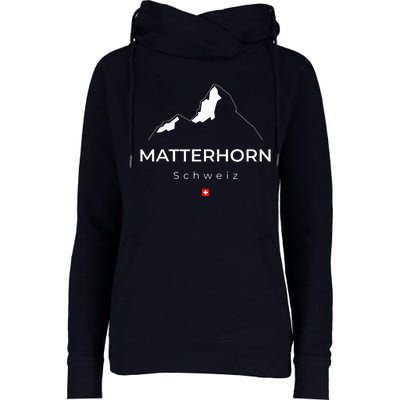 Matterhorn Switzerland Mountains Rock Climbing Hiking Womens Funnel Neck Pullover Hood