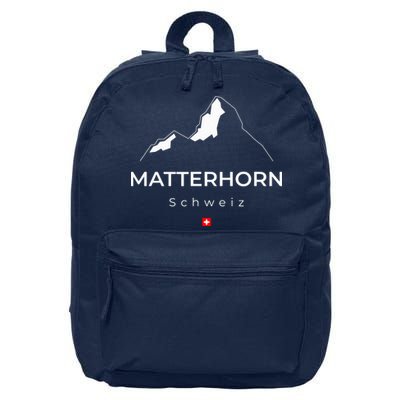 Matterhorn Switzerland Mountains Rock Climbing Hiking 16 in Basic Backpack