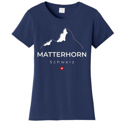 Matterhorn Switzerland Mountains Rock Climbing Hiking Women's T-Shirt