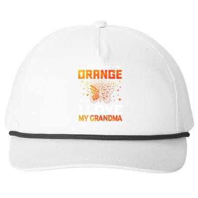 Multiple Sclerosis Ms Warrior I Wear Orange Grandma Gift Snapback Five-Panel Rope Hat