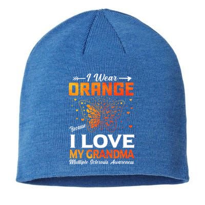 Multiple Sclerosis Ms Warrior I Wear Orange Grandma Gift Sustainable Beanie