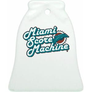 Miami Score Machine Ceramic Bell Ornament