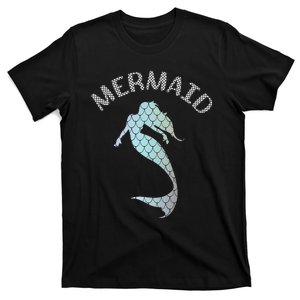 Mermaid Swimming Marine Clamshell Sea Coral Mermaid Love T-Shirt