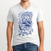 Maui Strong Maui Wildfire Relief Support For Hawaii Fire V-Neck T-Shirt