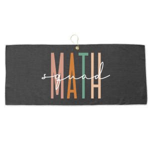 Math Squad Math Teacher Math Class Team Appreciation Large Microfiber Waffle Golf Towel